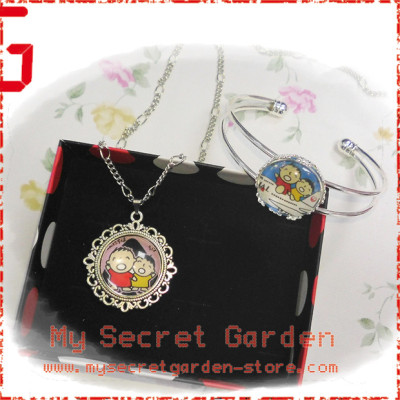 Minna No Tabo / Spottie Dottie Cabochon Necklace and Bracelet Set 1a or 1b Minna No Tabo / Spottie Dottie Cabochon Necklace and Bracelet Set 1a or 1b